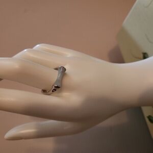 JTV Green Jadeite Rhodium Over Silver Ring